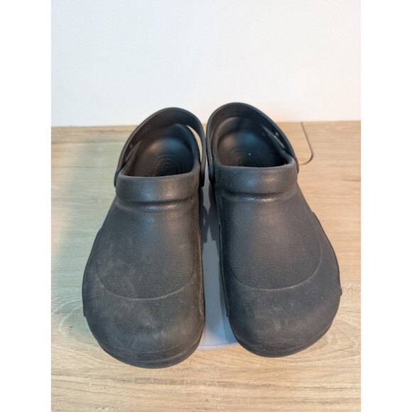 Crocs Sandal Womens 11 Black Slingback Bistro Clog Work Chef Shoe Anti Slip - Picture 3 of 10
